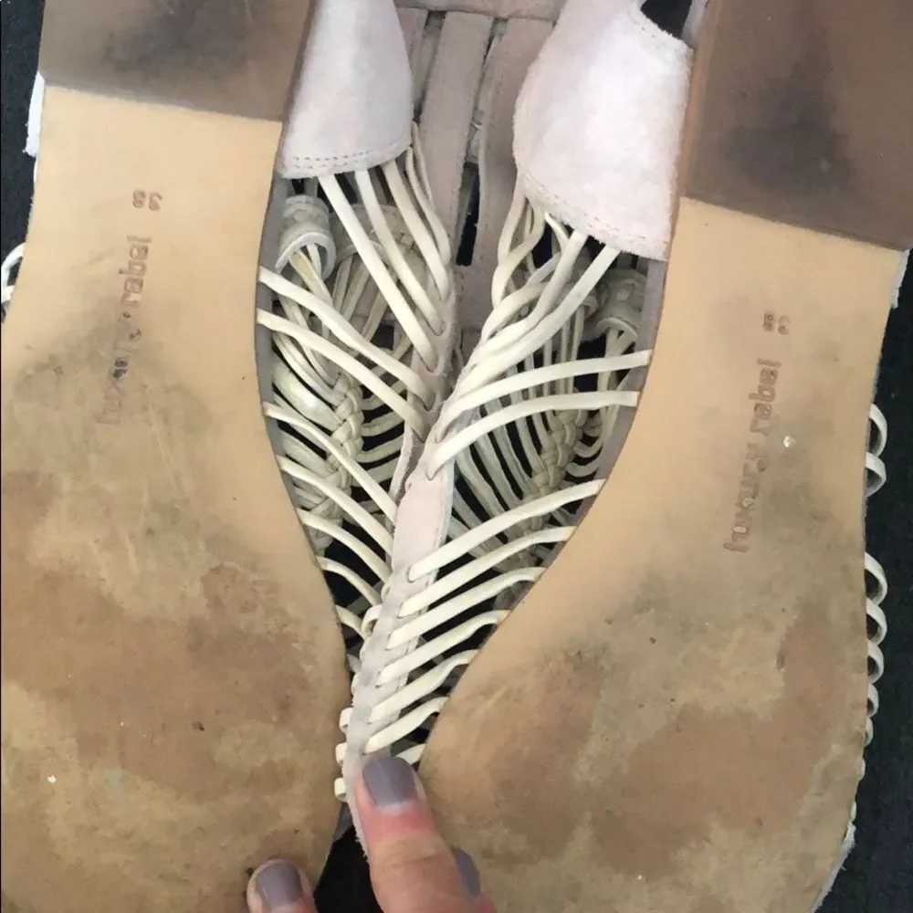 Luxury Rebel Tan Suede Gladiator Sandal Size 38